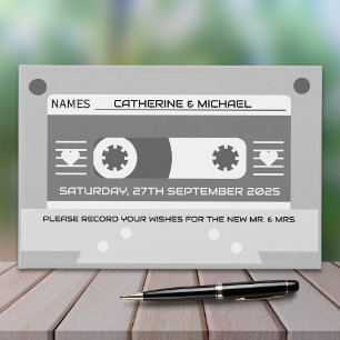 Cassettebandje Retro Music Wedding Gastenboek