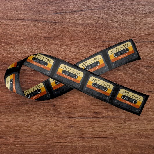 Cassettebandje Retro verjaardagsfeestje Lint