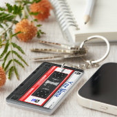 Cassettebandje  Sleutelhanger, Vintage Sleutelhanger (Voorkant Rechts)