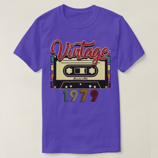  Cassettebandje van 1979 met de grootste hits T-shirt (Design voorkant)