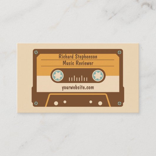 Cassettebandje Visitekaartje Bruin Cream Gold (Voorkant)