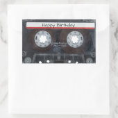 Cassettebandje voor Verjaardag Rechthoekige Sticker (Tas)
