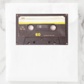 Cassettebandje zwarte rechthoekige Stickers (Tas)
