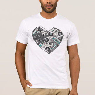 Cassettebandjes met gemengde hoezen Hart-T-shirt T-shirt