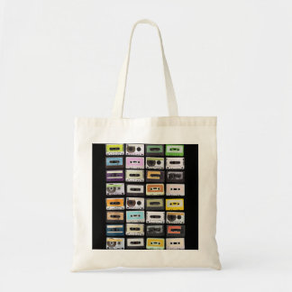 Cassettebandjes mixtapes 1980s Radio Muziek Grafis Tote Bag