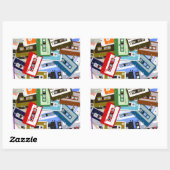 Cassettebandjes Rechthoekige Sticker (Vel)