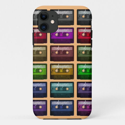 CASSETTEBANDJES RETRO MUSIC LOVER Case-Mate iPhone CASE (Achterkant)