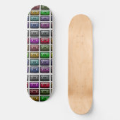 CASSETTEBANDJES RETRO MUSIC LOVER SKATEBOARD (Voorkant)