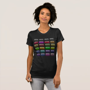 CASSETTEBANDJES RETRO MUSIC LOVER T-SHIRT