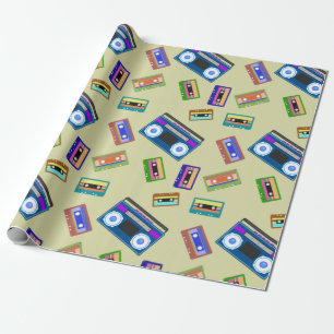 Cassettebandjes Vintage Liefhebber Retro Oude Plat Cadeaupapier