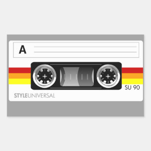 Cassettebandlabel-sticker Rechthoekige Sticker