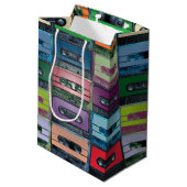 cassettepatroon kunststofstijl medium cadeauzakje (Achterkant Gekanteld)