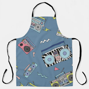  cassettespelers: Retro Naadloze Kunst Schort