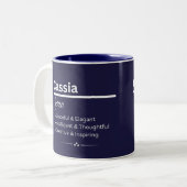 Cassia Personalized Name Coffee Mug (Devant gauche)