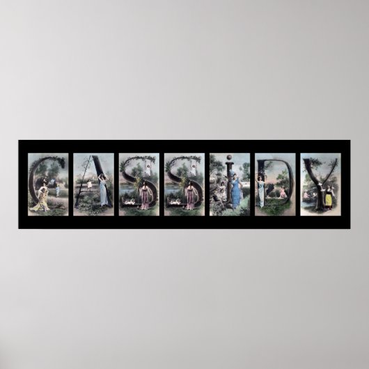 CASSIDY Alphabet Letter Name Art Poster (Voorkant)