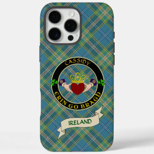 Cassidy Irish Claddagh gepersonaliseerd iPhone 16 Pro Max Hoesje