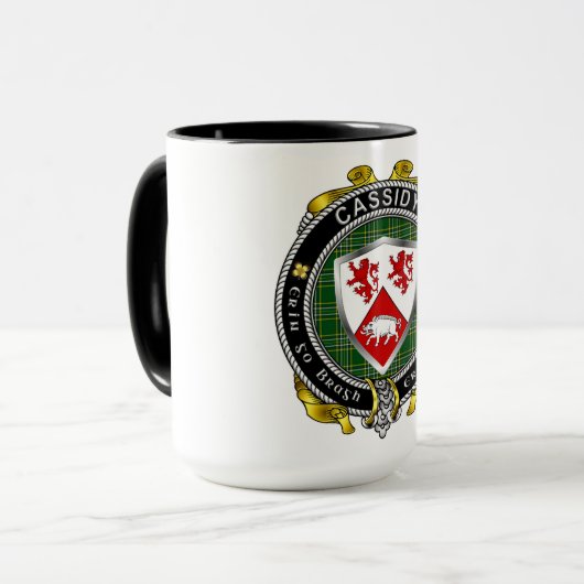 Cassidy Irish Shield Badge Mok (Voorkant links)