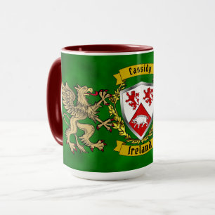 Cassidy Irish Shield & Griffins gepersonaliseerd Mok