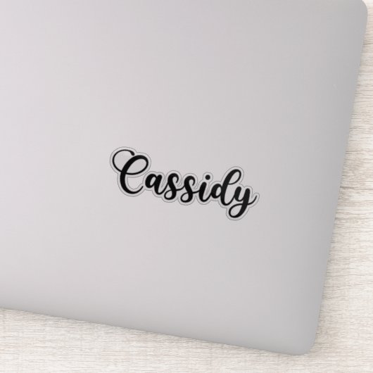 Cassidy Name - Handgeschreven kalligrafie Sticker (Detail)