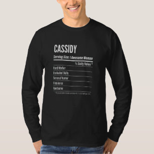 Cassidy Nutritional Facts Serving Size Cal T-shirt