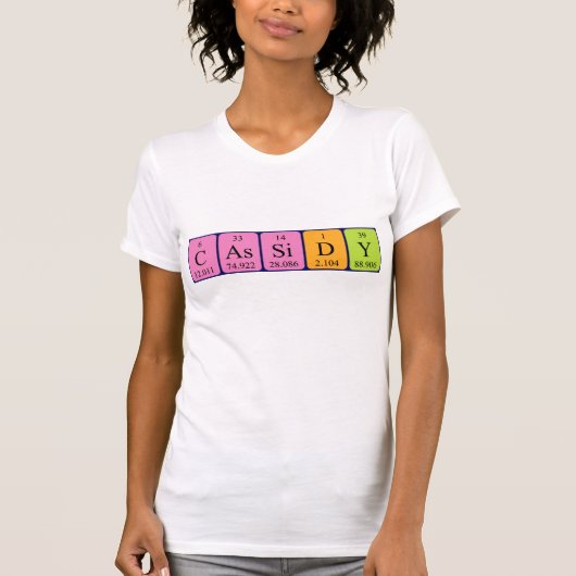 Cassidy periodiek table name shirt (Voorkant)