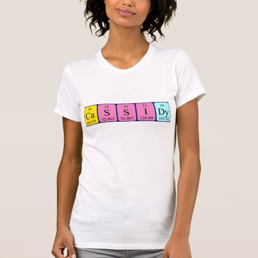 Cassidy periodiek table name shirt (Voorkant)