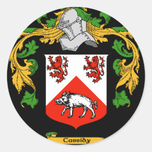Cassidy wapenschild - Family Crest Ronde Sticker