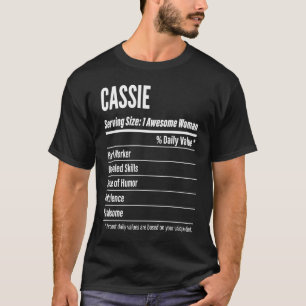 Cassie Nutritional Facts Serving Size Calories T-shirt