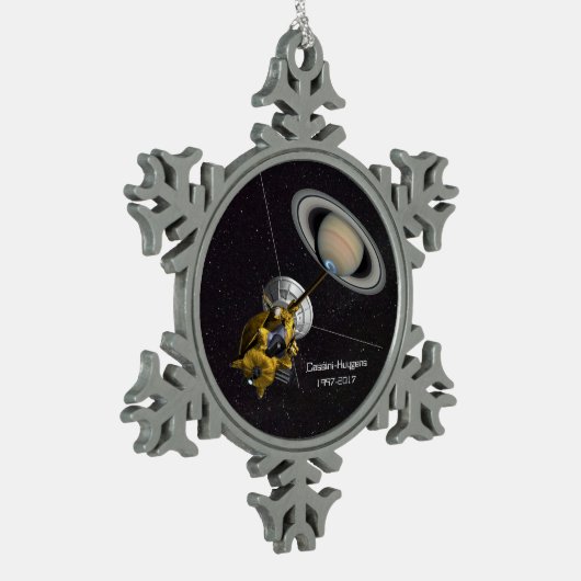 Cassini Huygens Mission to Saturn Tin Sneeuwvlok Ornament (Links)