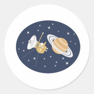 Cassini ruimtesonde ronde sticker