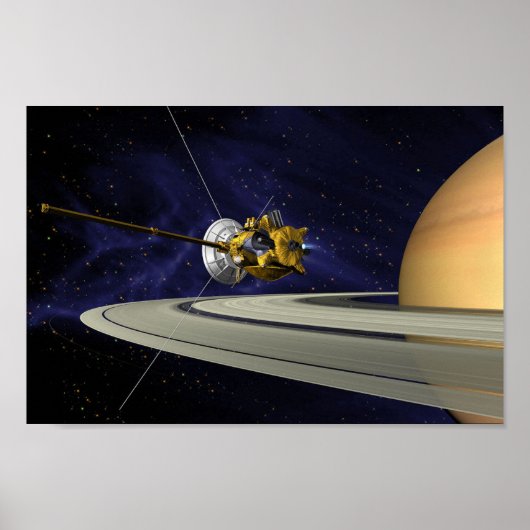 Cassini Saturn Poster (Voorkant)