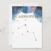 Cassiopée Constellation, Numéro de table céleste (Devant)