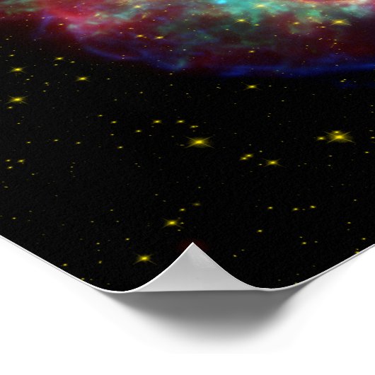 Cassiopeia A in veel kleuren Poster (Hoek)