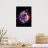 Cassiopeia A Supernova ... De dood wordt haar Poster (Keuken)
