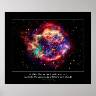 Cassiopeia, Milky Ways Youngest Supernova Poster