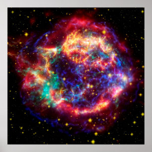 Cassiopeias Supernova Bubble - schoonheid in de ru Poster