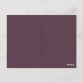 Cassis burgundy florals goudbruiloft briefkaart (Achterkant)