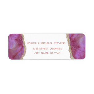 Cassis chic agate romantisch elegant simpel etiket