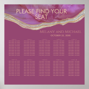 Cassis chic agate romantische elegant poster