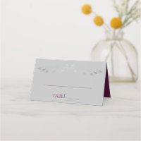 Cassis & Grey Simple Élégant Mariage Cartes de lie