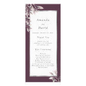 Cassis programme de mariage botanique floral viole (Devant)