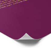 Cassis Purple 20 Table Mariage Tableau de siège Or (Coin)