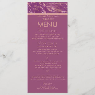 Cassis roos gouden marmer, romantisch elegant desi menu