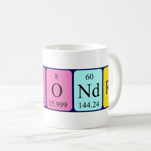 Cassondra nom de table périodique tasse (Devant droit)