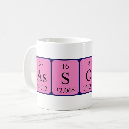 Cassondra nom de table périodique tasse (Devant gauche)