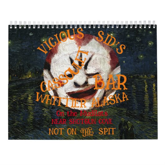 Cassoulet Cadaver Gin Martini Jesus Messiah Bar VA Kalender (Achterkant)