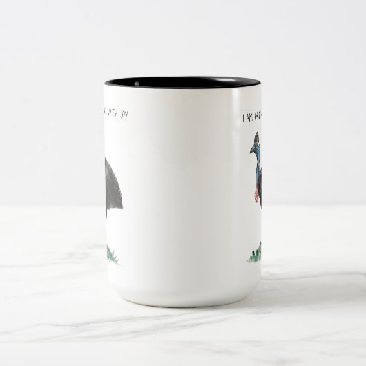 Cassowary Affirmations Two-Tone Coffee Mok (Center)