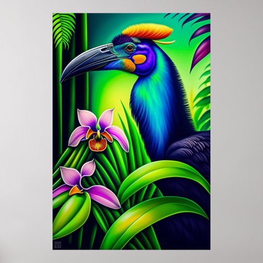 Cassowary - Canvas Art Print (Voorkant)