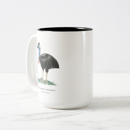 Cassowary Mug à café à deux tons (Devant gauche)
