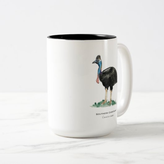 Cassowary Mug à café à deux tons (Devant droit)